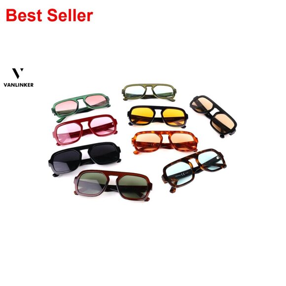 Oversized Retro Square Aviator Sunglasses UV400 Protection 70s Vintage main image 7